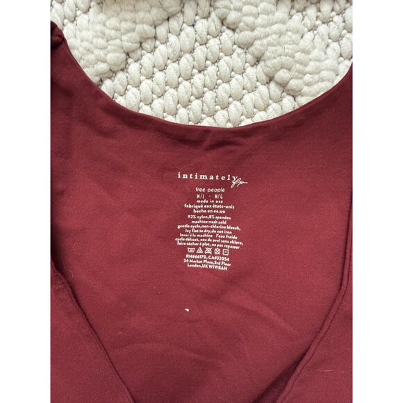 Free People Intimately BUNDLE Of 2 Textured Ivory & Seamless Deep V Crop Tops M - Picture 4 of 6